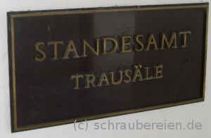 Trausaal-Schild